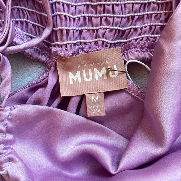 NEW REVOLVE Codie Cut Out Show me Your MuMu Dress in Lilac Medium - Picture 4 of 13